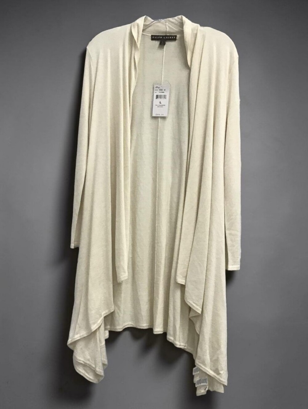 Ralph LAUREN Black Label Cashmere & Silk Sweater Women's Size Large Cardigan